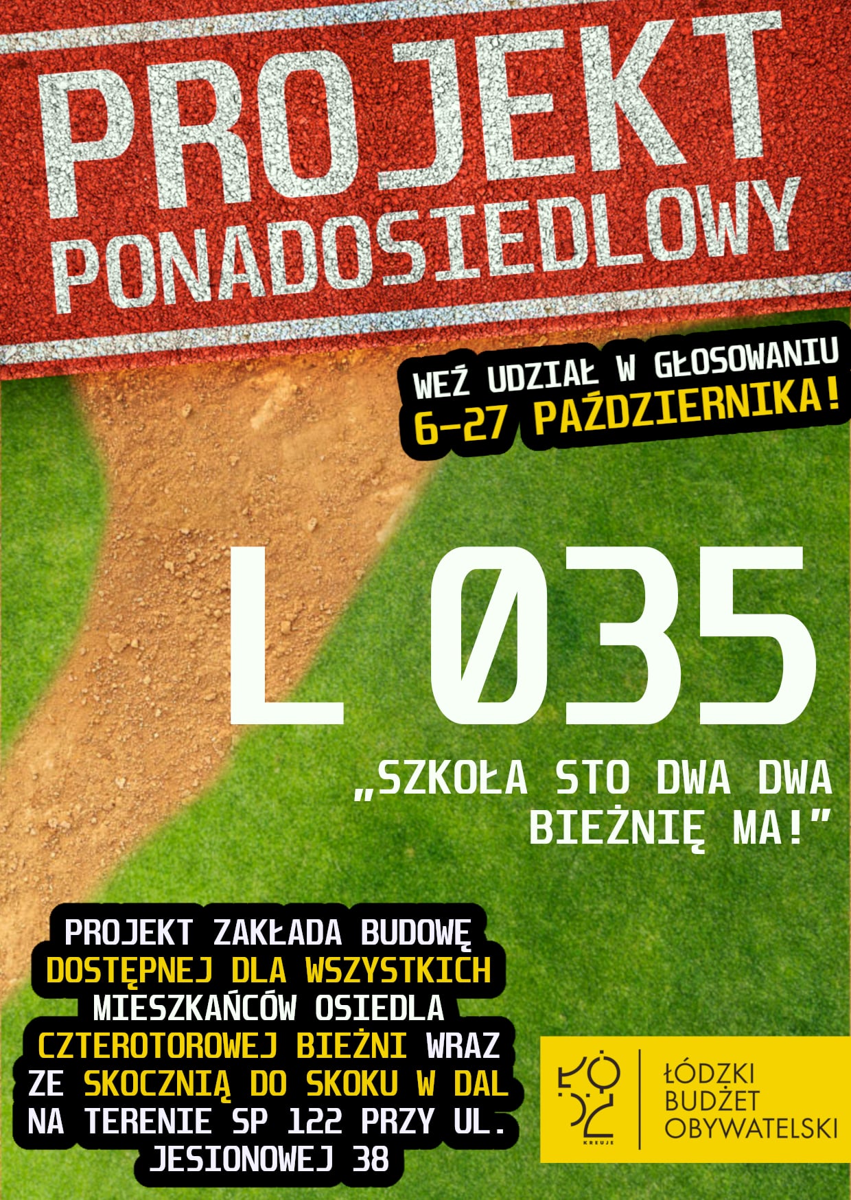 Plakat z informacjami dotyczącymi głosowania