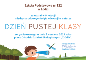 Certyfikat Dzień Pustej Klasy