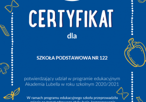 Certyfikat "Akademia Lubella"